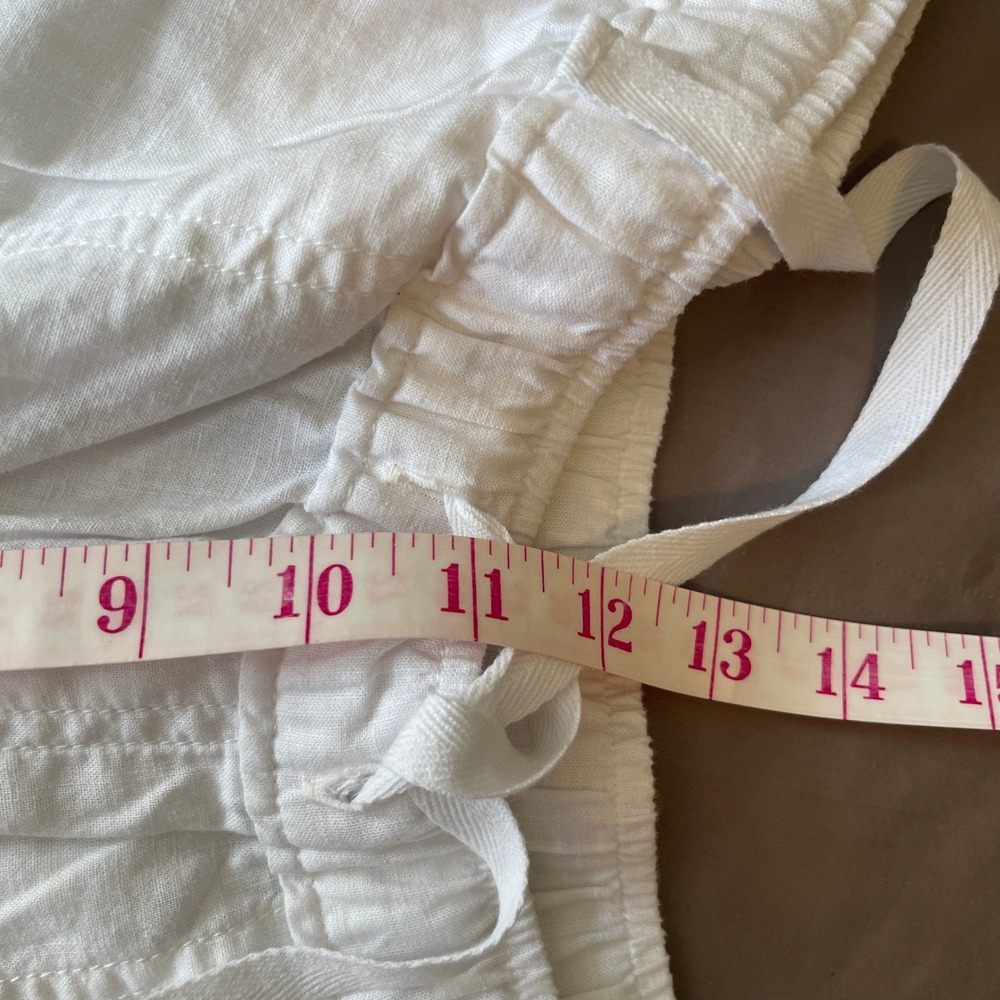Casa Cabana Women's Linen Blend Pull on White Capris‎ Size Small - Picture 8 of 12